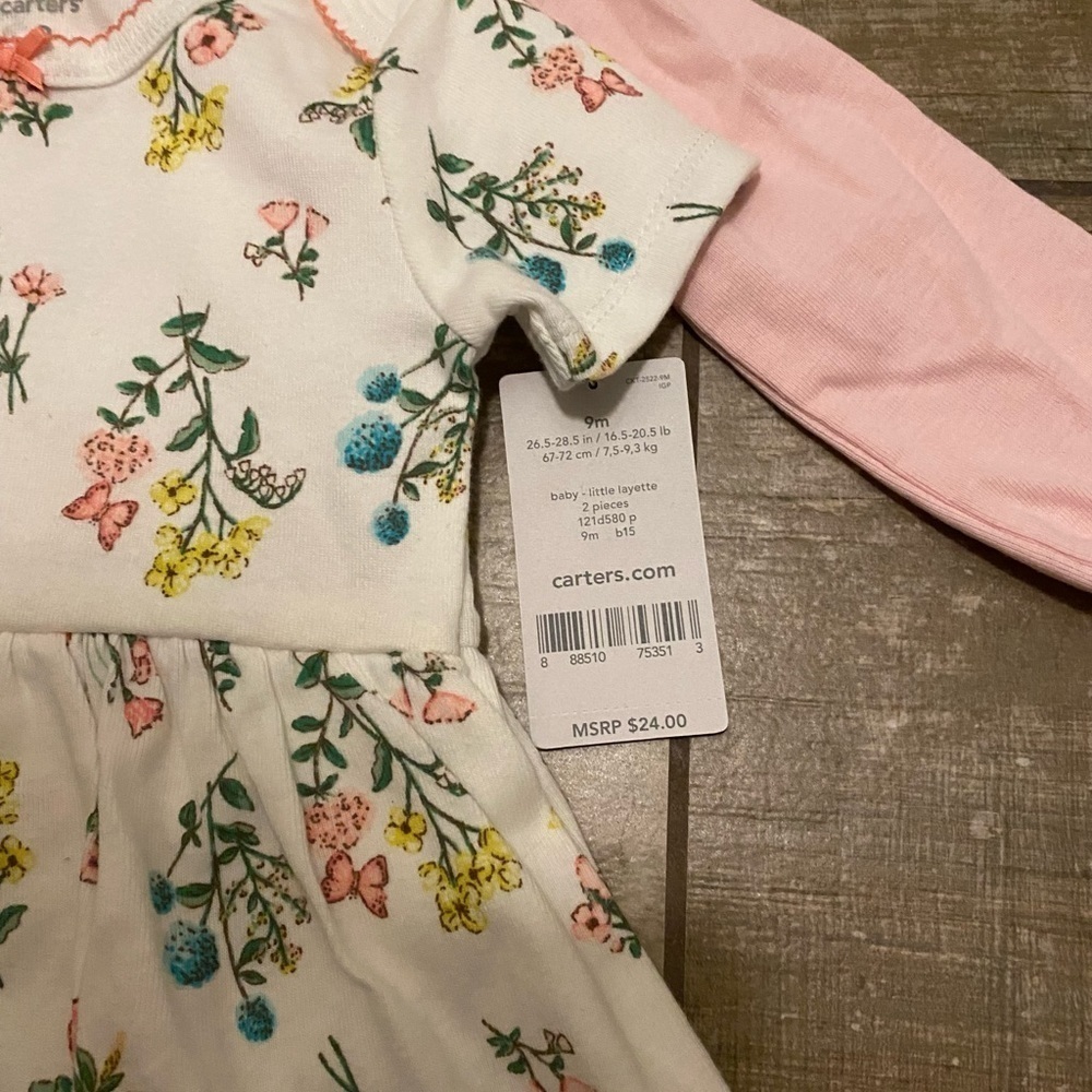 NWT Carter’s floral 2-piece set - Picture 3 of 12